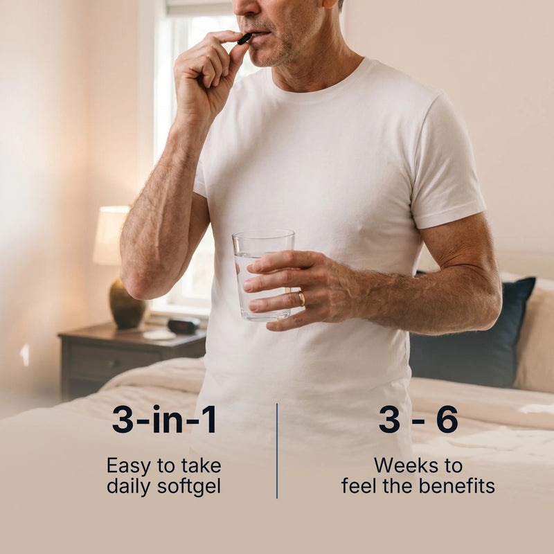 A confident man at home, no prescription needed